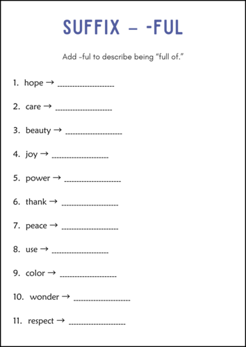 Prefixes, Suffixes, and Root Words Worksheets for Elementary ELA Grammar