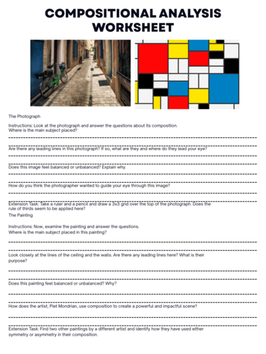 Composition & Piet Mondrian introduction