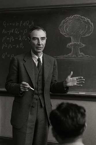 VOCABULARY    WHAT ADDED TO OPPENHEIMER'S BURDEN