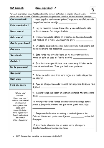 Spanish KS4 Which Expression?