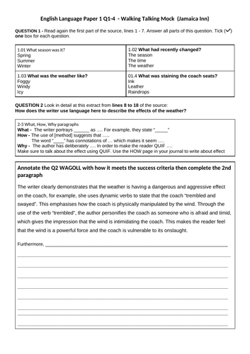 Walking Talking Mock Lang P1 Q1-4 Jamaica Inn