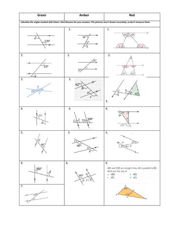 Angles differentiated - Corresponding/Alternate/Co-Interior
