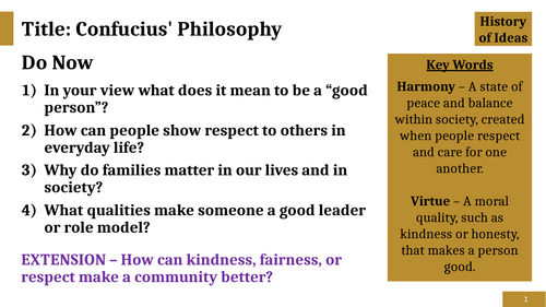 Confucius' Philosophy