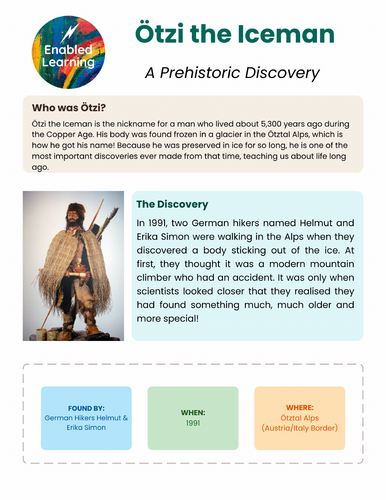 KS2 History - Otzi the Ice Age Man