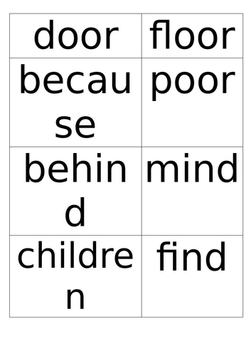Year 2 High frequency words / tricky words