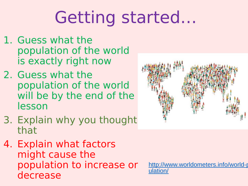 GCSE & Common Entrance- Population