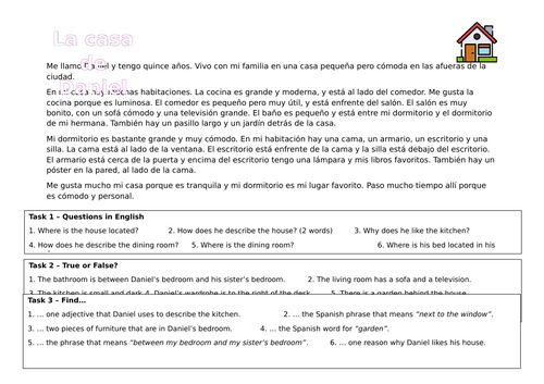 Spanish house reading