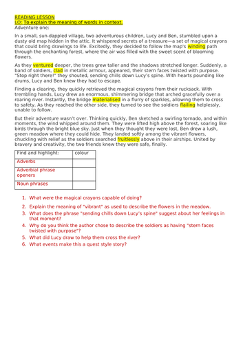 Writing for Aaron Becker Quest