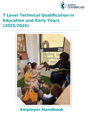 T Level: Education and Early Years Work Placement Booklets