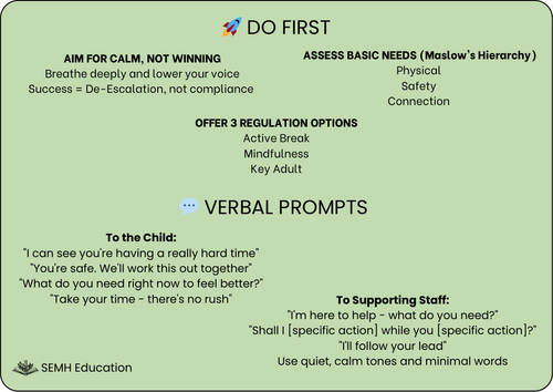 A5 Crisis Prompt Card For Staff