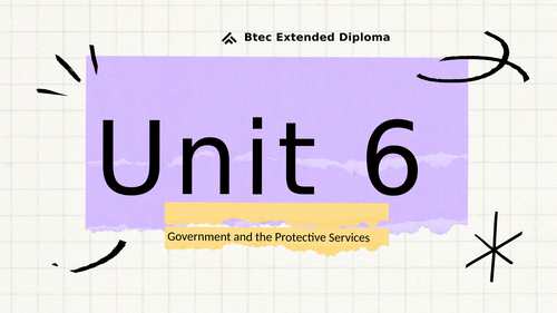 Unit 6 Government and Protective Services Learning Aim A - Initial Assessment