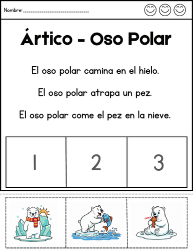 Animal Habitat Reading Comprehension in Spanish - Hábitat de los animales