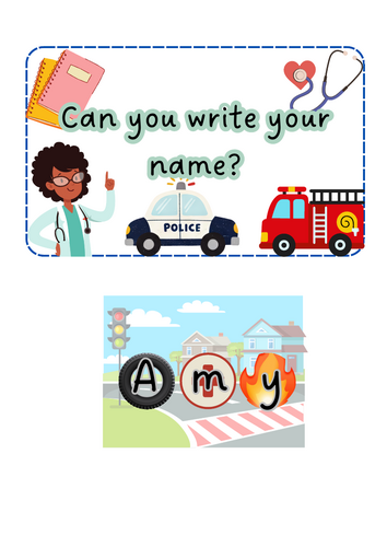 People who help us - Name writing