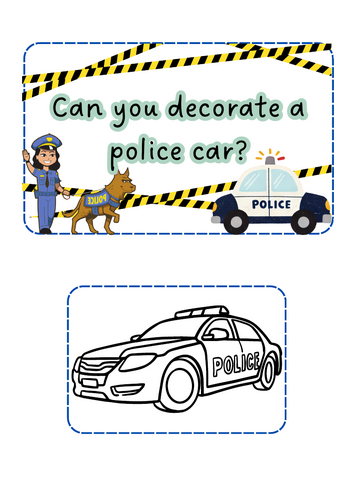 People who help us - Police car decorate