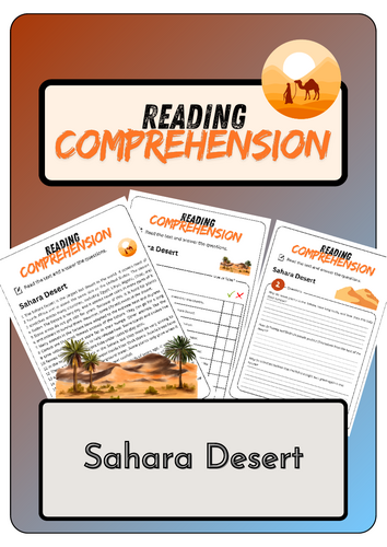 Reading Comprehension - Sahara Desert + Solutions