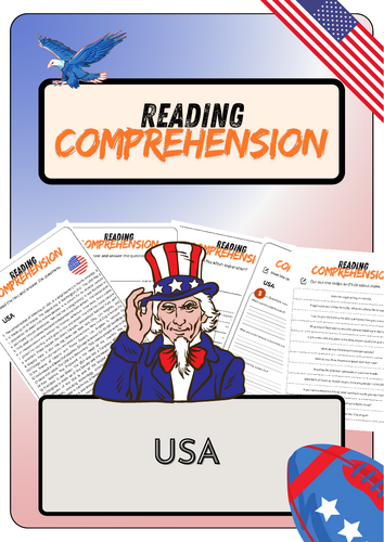 Reading Comprehension - USA + Conversation Strips (with solution)