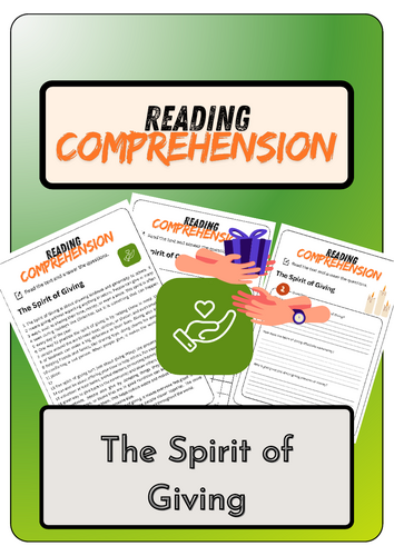 Reading Comprehension - The Spirit of Giving + Solutions