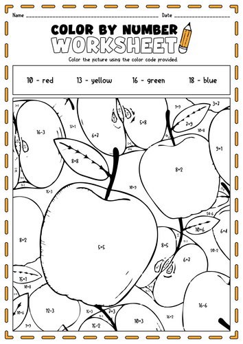 Color by Number: Apple Harvest