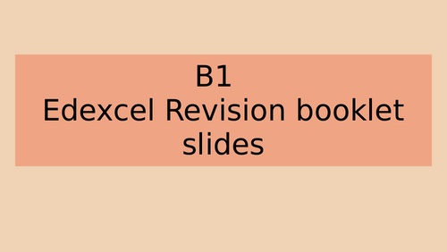 B1 - Revision booklet follow along lesson