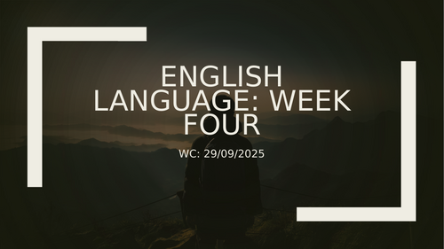 English Language: Reading and Writing