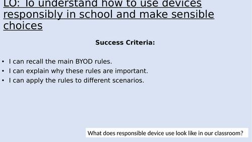 Year 6 E-Safety Unit