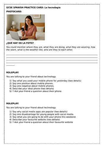 GCSE SPANISH REVISION: topic practice