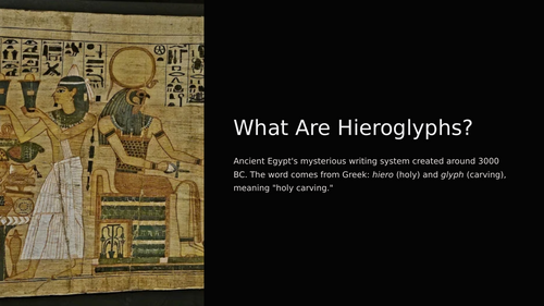 What Are Ancient Egyptian Hieroglyphs?​ Presentation