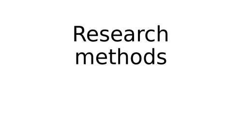 Research method writing booklet