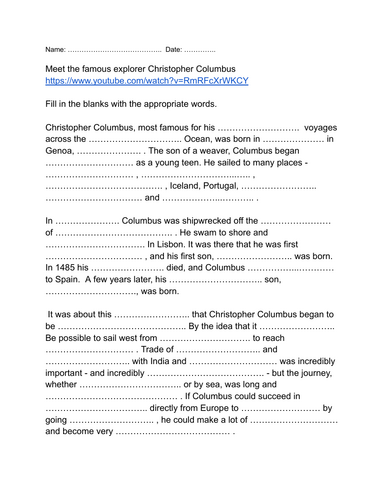 Christopher Columbus Biography