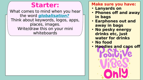 OCR Sociology Globalisation Introduction Lesson Alevel