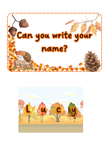 Autumn - Name writing
