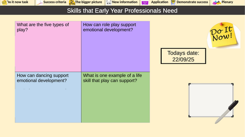 AAQ Early Child Development Unit 3 Learning Aim D