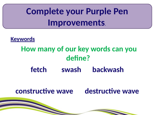 Coastal Landscape Lesson 1 - Introduction to Waves