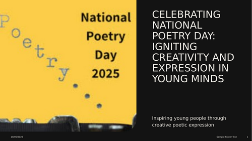 Celebrating National Poetry Day Assembly