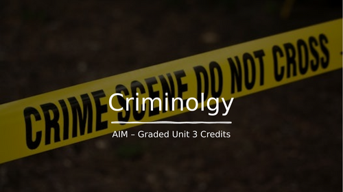 The history of Criminology - Full Topic covered in the PPT  with tasks (3 hours)