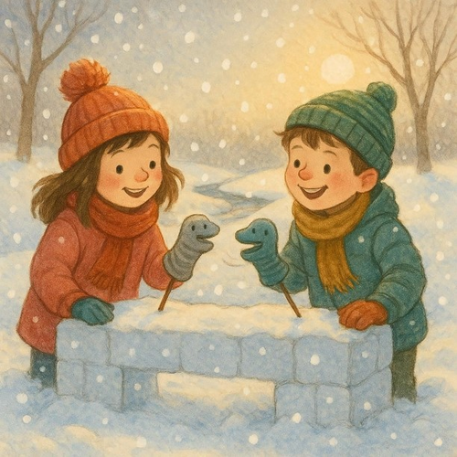 Phonics Reading OW sound words. Story and supporting image.