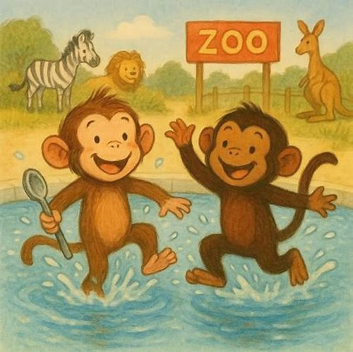 Phonics Reading oo sound words. Story and supporting image.