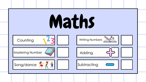 SEN Maths lesson checklist