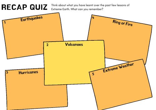 Earthquakes and Hurricanes Lesson Resource