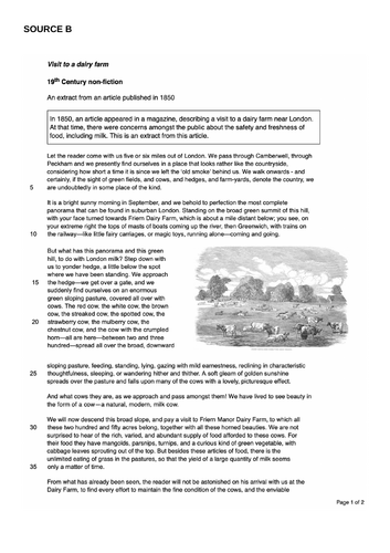 AQA GCSE Language Paper 2 (Farming) for 2026