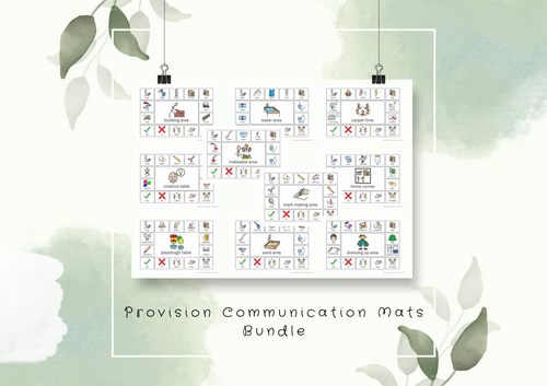 EYFS Provision Communication Mats, Bundle UPDATED