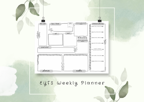 EYFS Weekly Planner