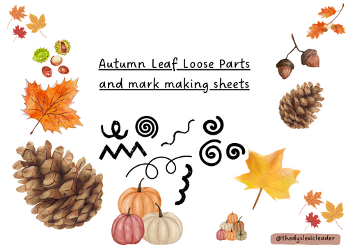 Autumn Leaf Loose Parts and Mark Making Patterns