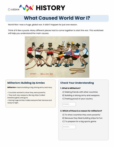 ASDAN History - How did WWI start?