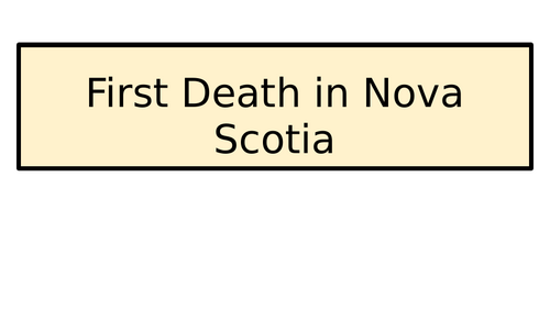 First Death in Nova Scotia E Bishop