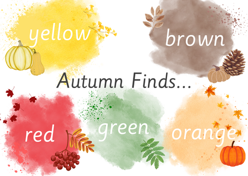 Autumn Finds Colour Matching Activity