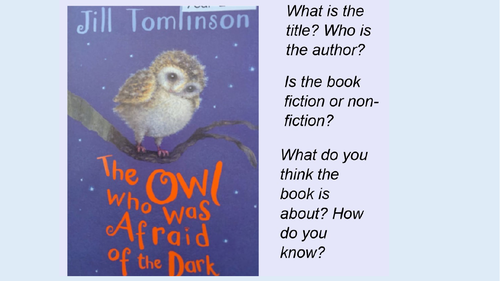 THE OWL WHO WAS AFRAID OF THE DARK READING PLANNING