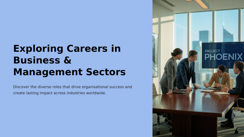 Exploring Careers in the Business and Management sector