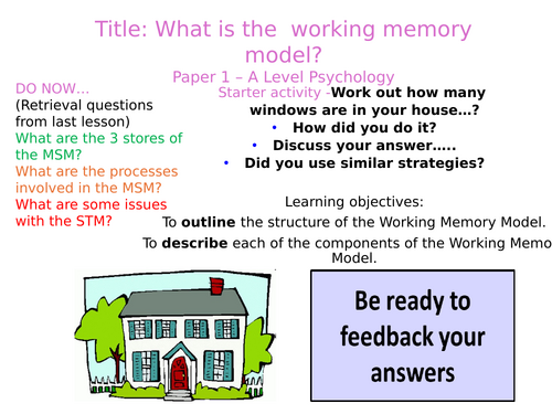 Working Memory Model - Memory - Paper 1 - A-Level Psychology AQA