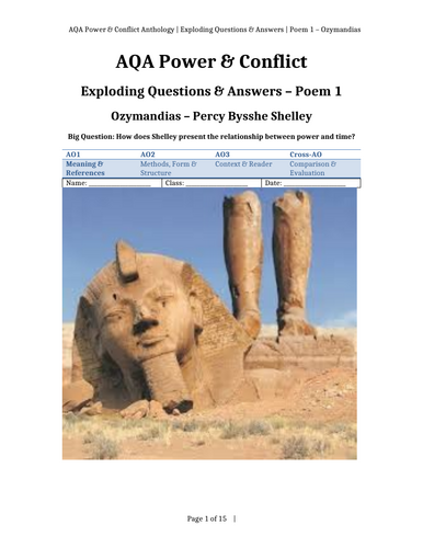 Ozymandias - Full Assessment objective Carousel learning